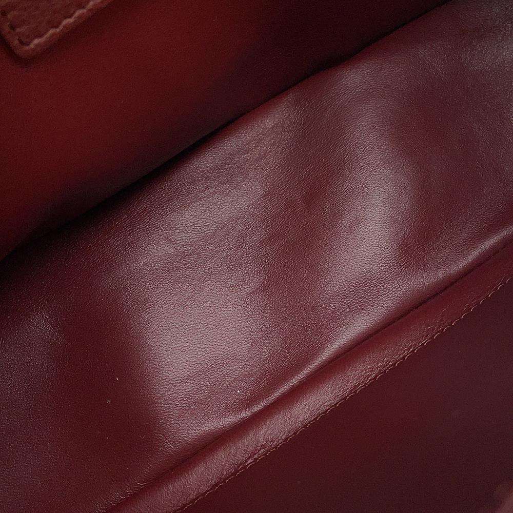 Christian Dior Chain Shoulder Bag Caro Cannage Bordeaux Red - Picture 10 of 12